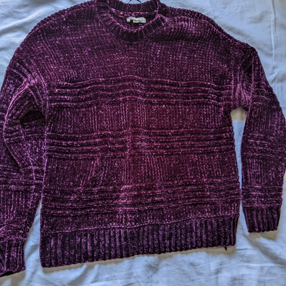 LA Hearts chenille burgundy sweater XS - Picture 2 of 4